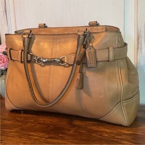 COACH Brown Leather Satchel Bag Purse Handbag